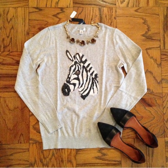 Old Navy Zebra Sweater - Picture 2 of 2